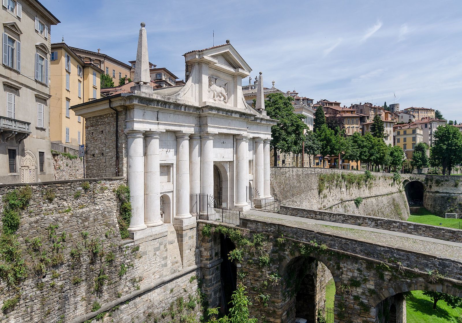 The ancient Città Alta, like an ancient village in the heart of Bergamo